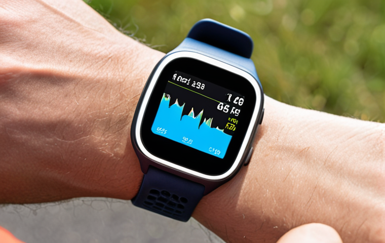 **

A person wearing a smartwatch while running outdoors, with data overlays (heart rate, pace, GPS route) visible on the screen. Focus on the integration of technology and fitness, showing a modern and active lifestyle. Emphasize the "Virtual Pacer" function of the smartwatch.

**